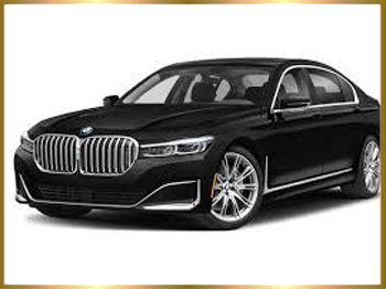 Black BMW 7 Series for Boston Logan Airport transportation